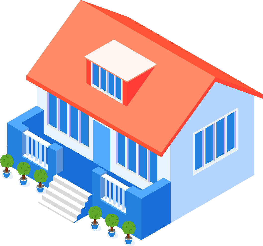 無料調査の建物のイラスト
